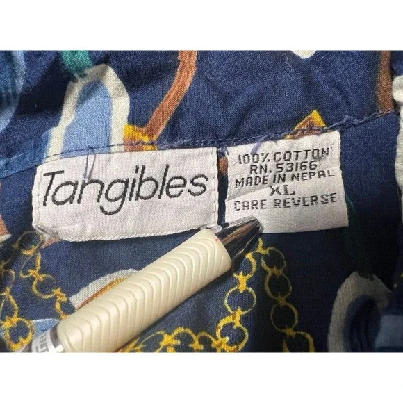 Vintage Tangibles Equestrian Rodeo Plaid Horse Saddle Button Up Shirt XL - Picture 7 of 7